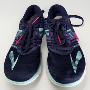 Brooks Navy Blue Teal Pink Women's Athletic Shoes